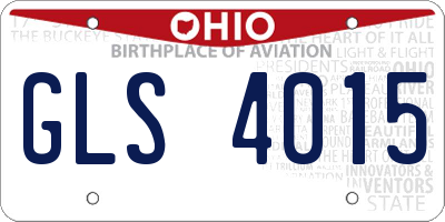 OH license plate GLS4015