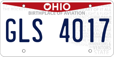 OH license plate GLS4017