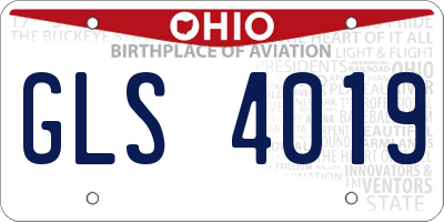 OH license plate GLS4019