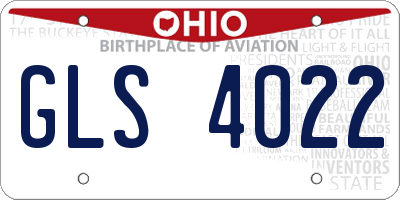 OH license plate GLS4022