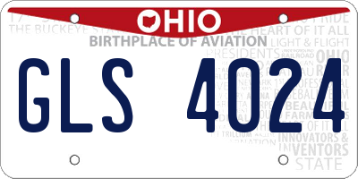 OH license plate GLS4024