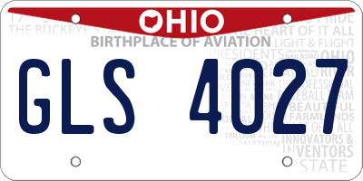 OH license plate GLS4027