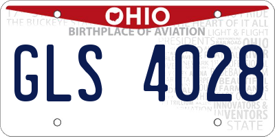 OH license plate GLS4028