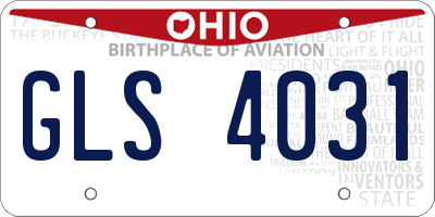 OH license plate GLS4031