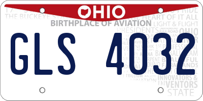 OH license plate GLS4032
