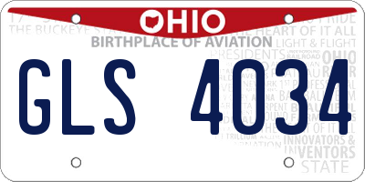 OH license plate GLS4034