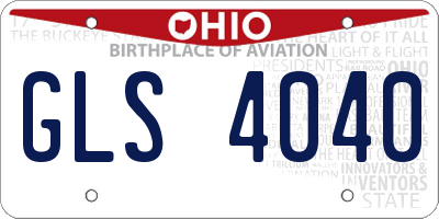 OH license plate GLS4040