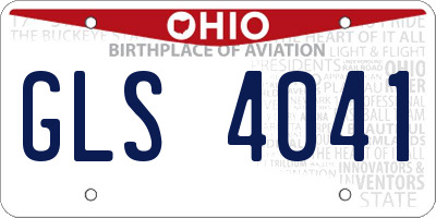 OH license plate GLS4041