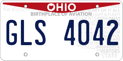 OH license plate GLS4042