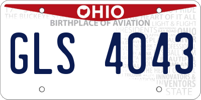 OH license plate GLS4043