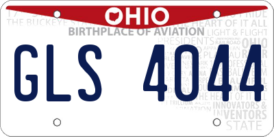 OH license plate GLS4044
