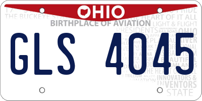 OH license plate GLS4045