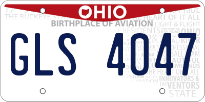OH license plate GLS4047