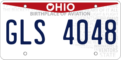 OH license plate GLS4048