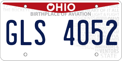 OH license plate GLS4052