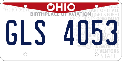 OH license plate GLS4053