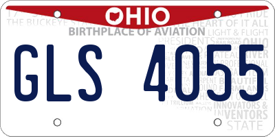 OH license plate GLS4055