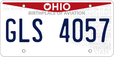 OH license plate GLS4057