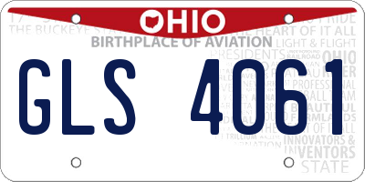 OH license plate GLS4061