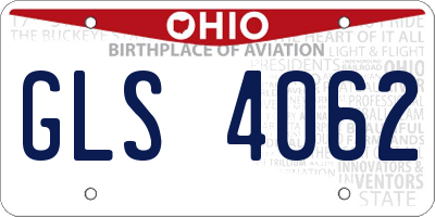 OH license plate GLS4062