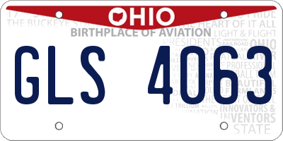 OH license plate GLS4063