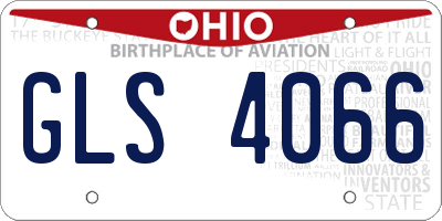 OH license plate GLS4066