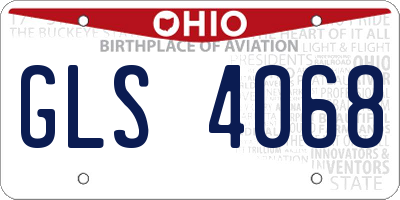 OH license plate GLS4068