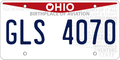 OH license plate GLS4070
