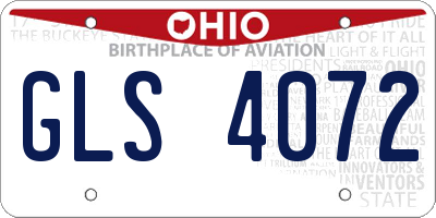 OH license plate GLS4072