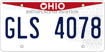 OH license plate GLS4078