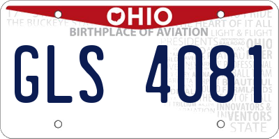OH license plate GLS4081