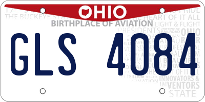 OH license plate GLS4084