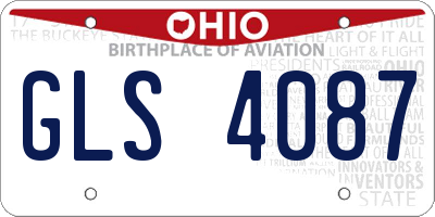 OH license plate GLS4087