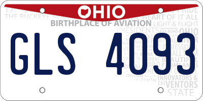 OH license plate GLS4093
