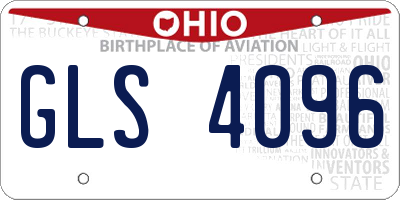 OH license plate GLS4096