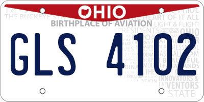 OH license plate GLS4102