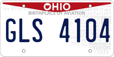 OH license plate GLS4104
