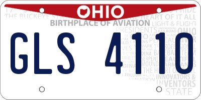 OH license plate GLS4110