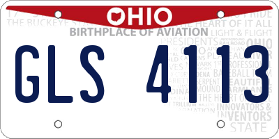 OH license plate GLS4113