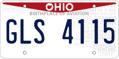 OH license plate GLS4115