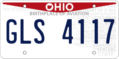 OH license plate GLS4117