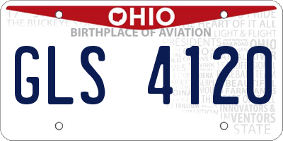 OH license plate GLS4120