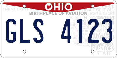 OH license plate GLS4123