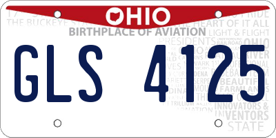 OH license plate GLS4125