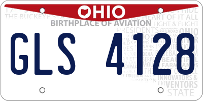 OH license plate GLS4128