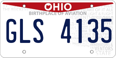OH license plate GLS4135