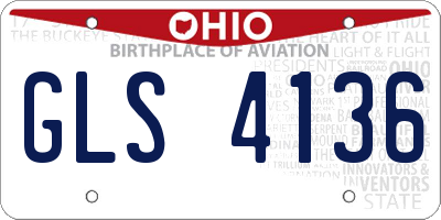 OH license plate GLS4136