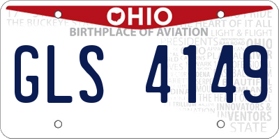 OH license plate GLS4149
