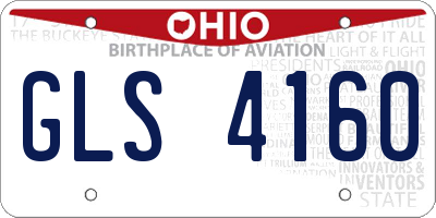 OH license plate GLS4160