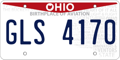 OH license plate GLS4170
